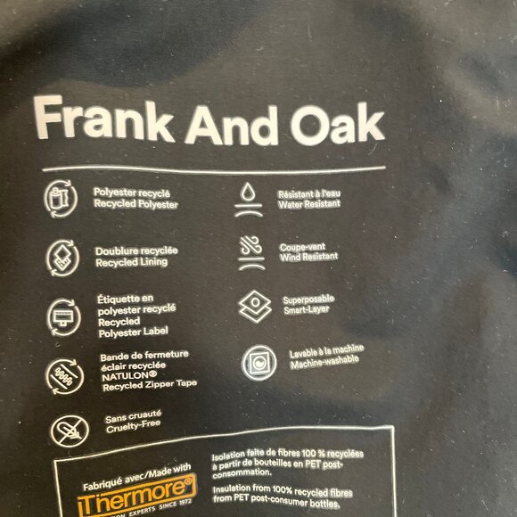 Frank and Oak Quilted Maxi Bomber in Black <size L > - Picture 6 of 7